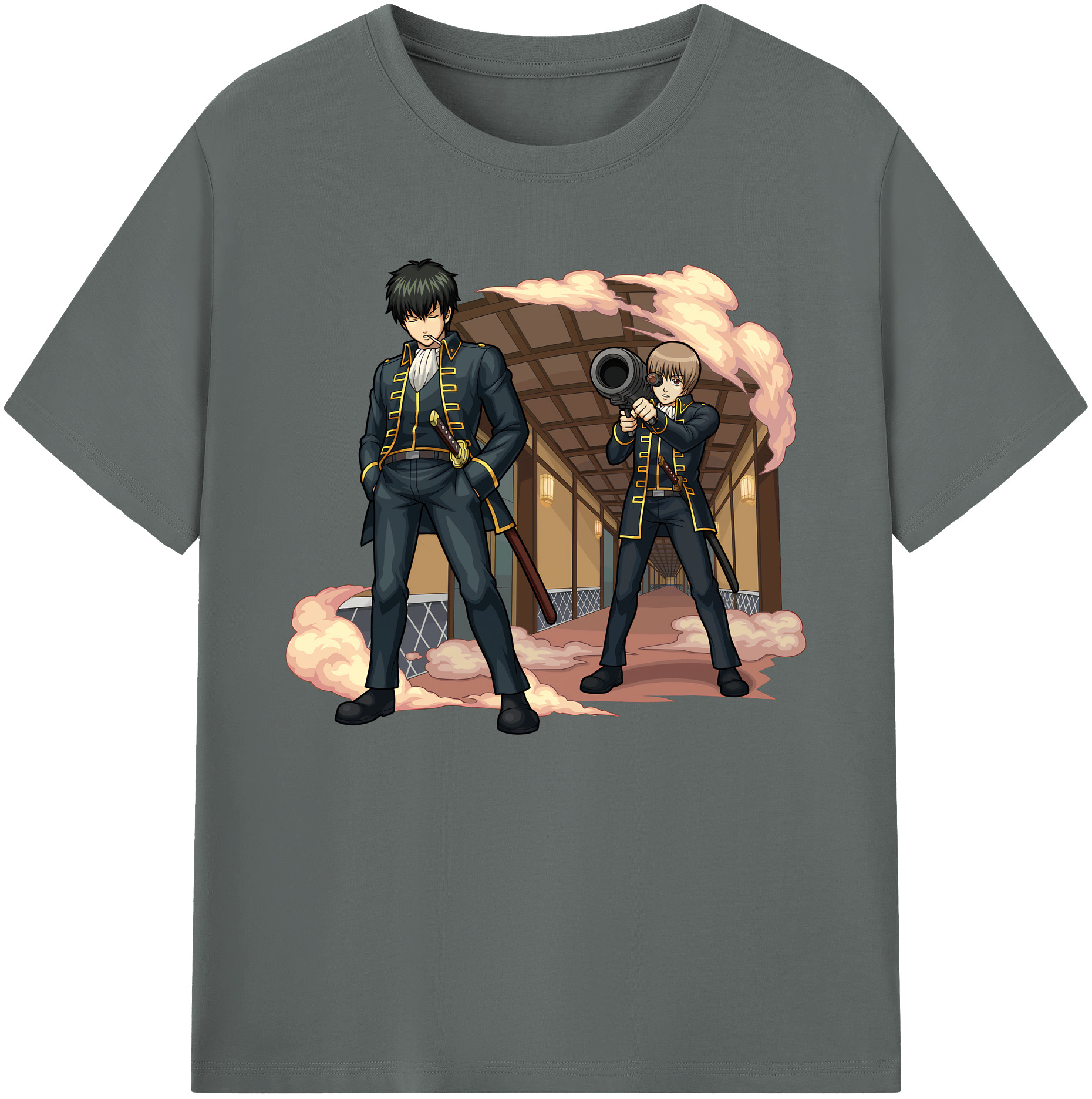 （画像用） ぎんたま 坂田銀時（さかたぎんとき） 神楽 志村新八（しむら しんぱち） GINTAMA Sakata Gintoki Kagura Shimura Shinpachi 綿100％ メンズ半袖Tシャツ｜肌触りやわらか＆通気性